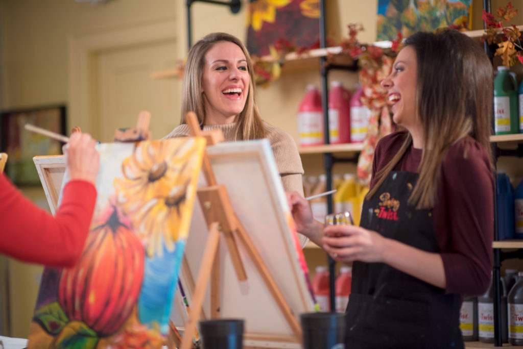 Breast Cancer Fundraising with a paint party